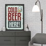 Wallity Cuadro Decorativo Enmarcado Cold Beer (40 x 55)